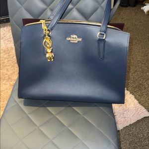 Coach Navy blue tote bag with wallet and tags new